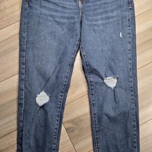 Classic Blue Distressed Women Jeans
